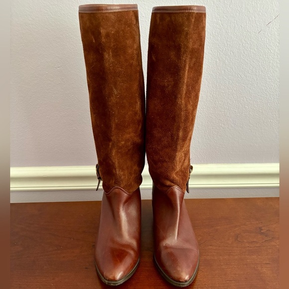 Shoes - Italian Leather & Suede Riding Boots | Size 5.5 | Made in Italy